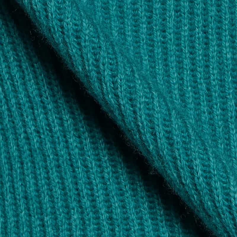 BARNEYS NEW YORK 畦編みクルーネックニットプルオーバー TURQUOISE