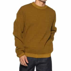 畦編みクルーネックニットプルオーバー