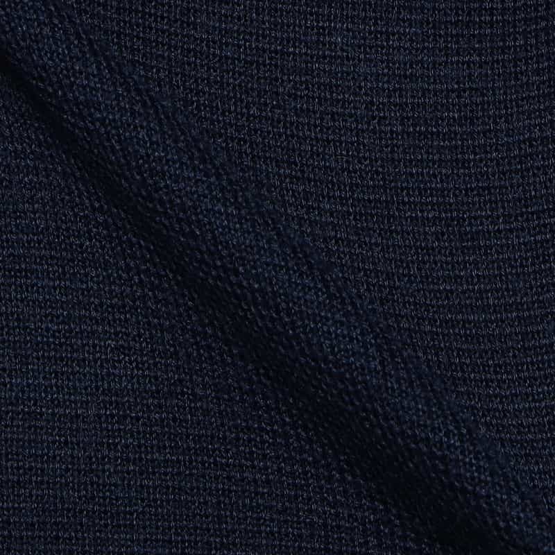 BARNEYS NEW YORK ニットライダースジャケット NAVY