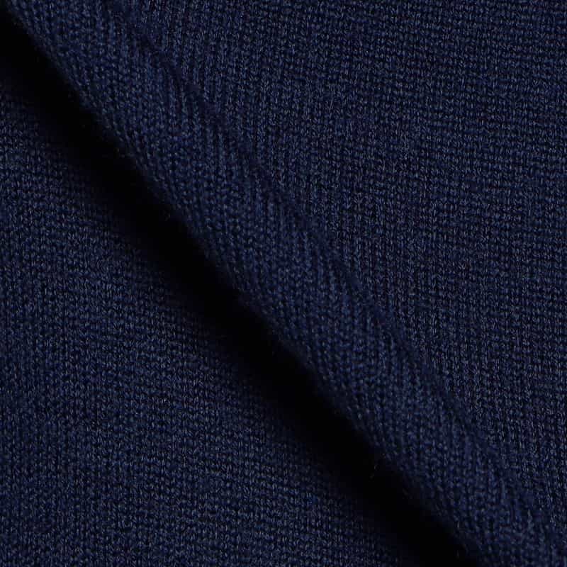 BARNEYS NEW YORK ダブルフェイスクルーネックニットプルオーバー NAVY