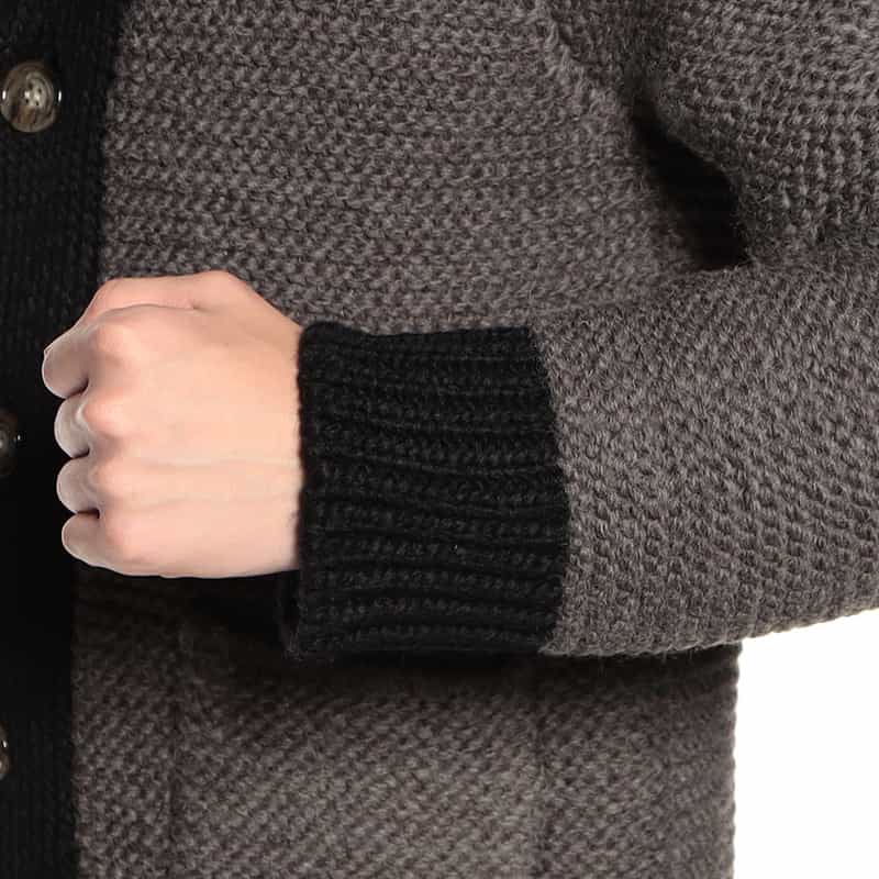 BARNEYS NEW YORK ショールカラーニットカーディガン GRAY