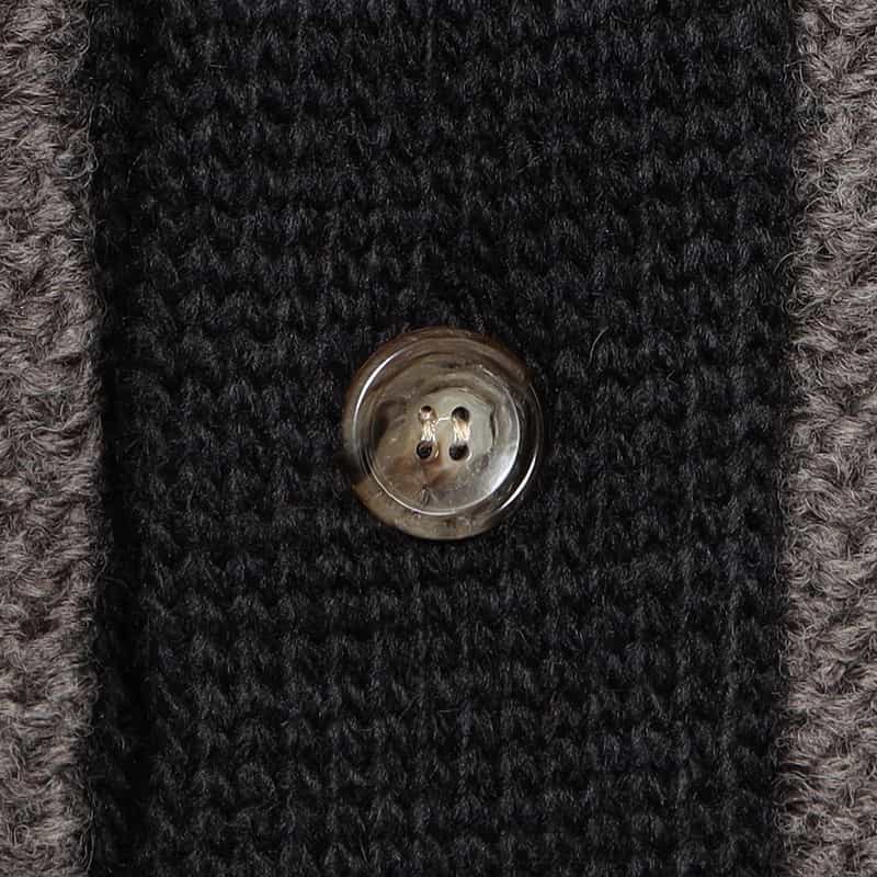 BARNEYS NEW YORK ショールカラーニットカーディガン GRAY