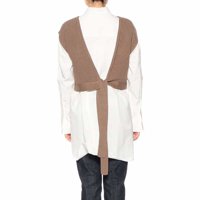 BARNEYS NEW YORK 2WAYレイヤードニットベスト BROWN