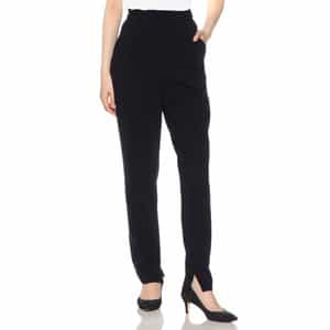 セットアップ ウォッシャブル裾スリット入りテーパードパンツ