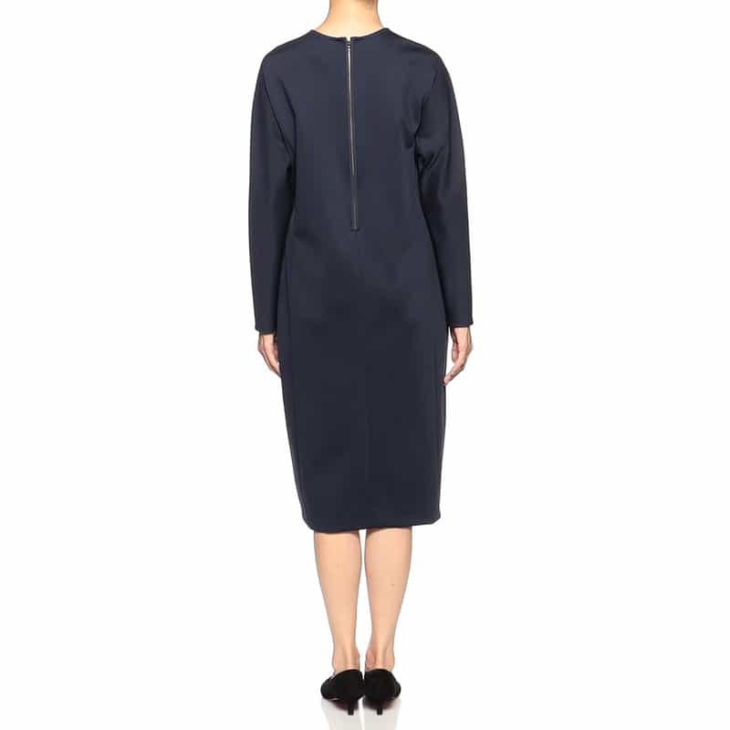 BARNEYS NEW YORK コクーンミディドレス NAVY