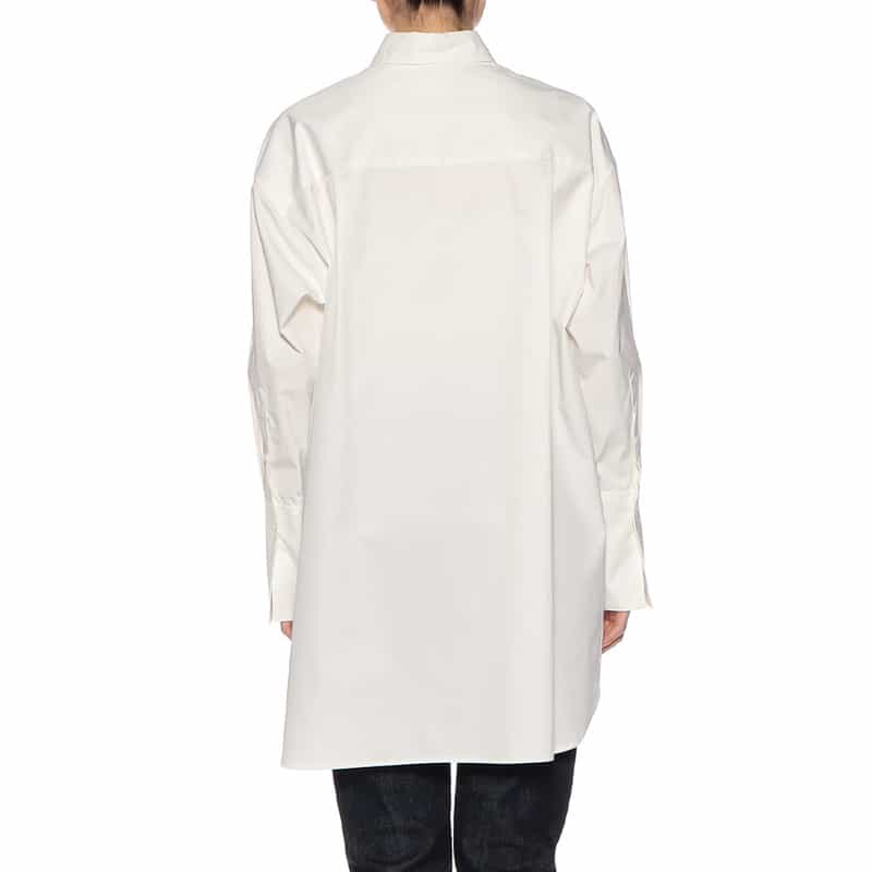 BARNEYS NEW YORK ウォッシャブル オーバーシャツ WHITE