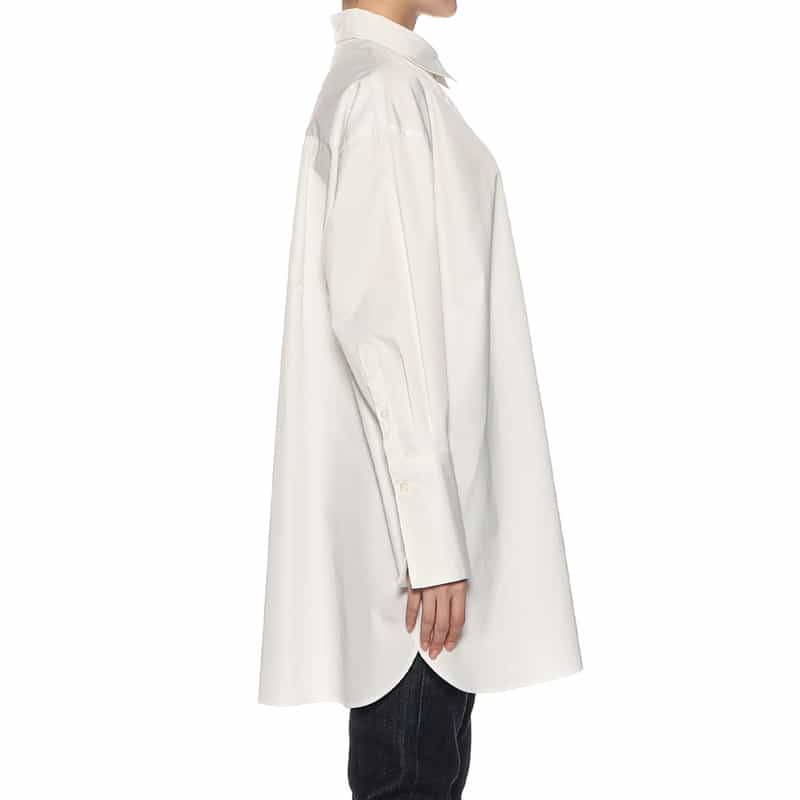 BARNEYS NEW YORK ウォッシャブル オーバーシャツ WHITE