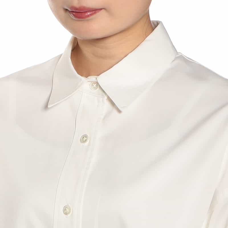 BARNEYS NEW YORK ウォッシャブル オーバーシャツ WHITE