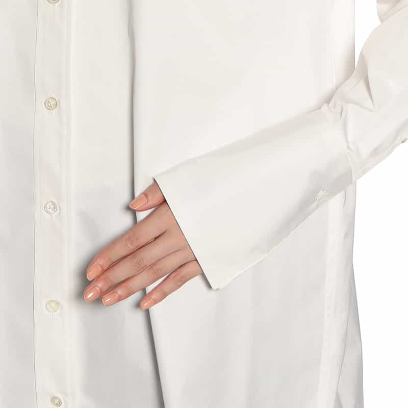 BARNEYS NEW YORK ウォッシャブル オーバーシャツ WHITE