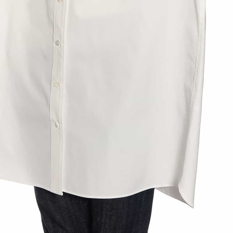 BARNEYS NEW YORK ウォッシャブル オーバーシャツ WHITE