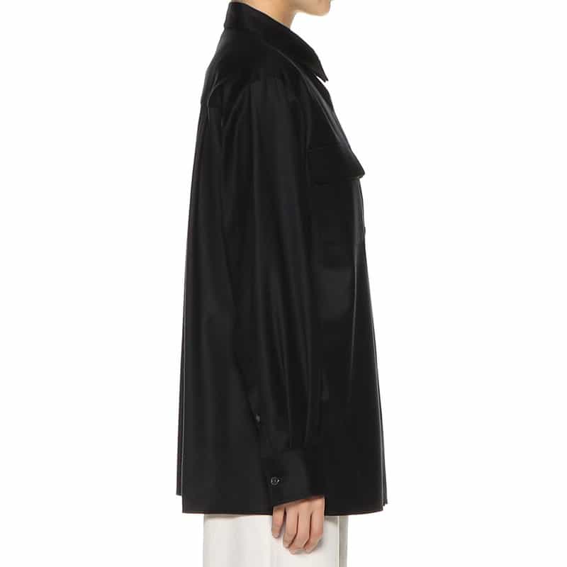 BARNEYS NEW YORK ウォッシャブル オーバーシャツ NAVY