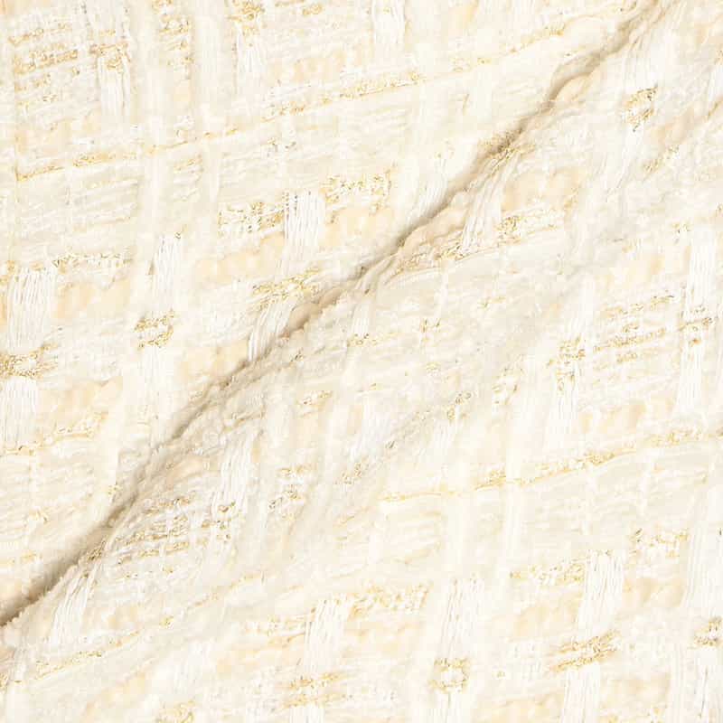 BARNEYS NEW YORK セットアップ ツイードフリンジ スカート WHITE