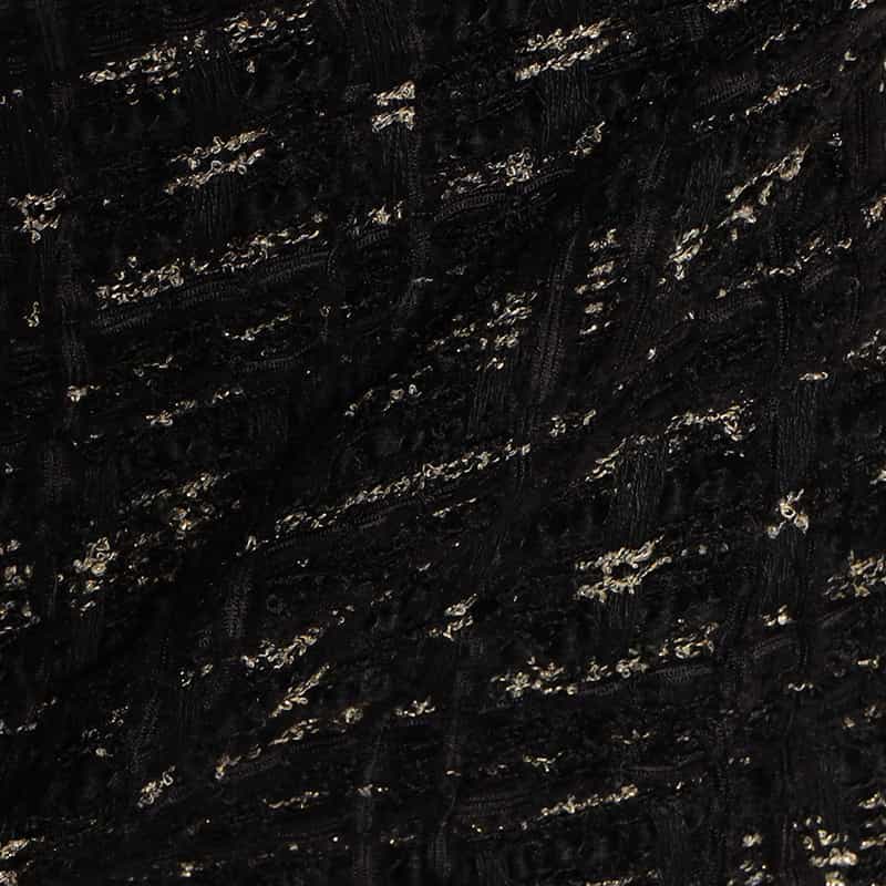 BARNEYS NEW YORK セットアップ ツイードフリンジ スカート BLACK