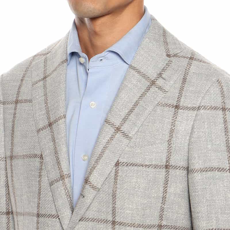 BARNEYS NEW YORK ウインドーペーン柄ジャケット "MADISON GOLD" LIGHT GRAY