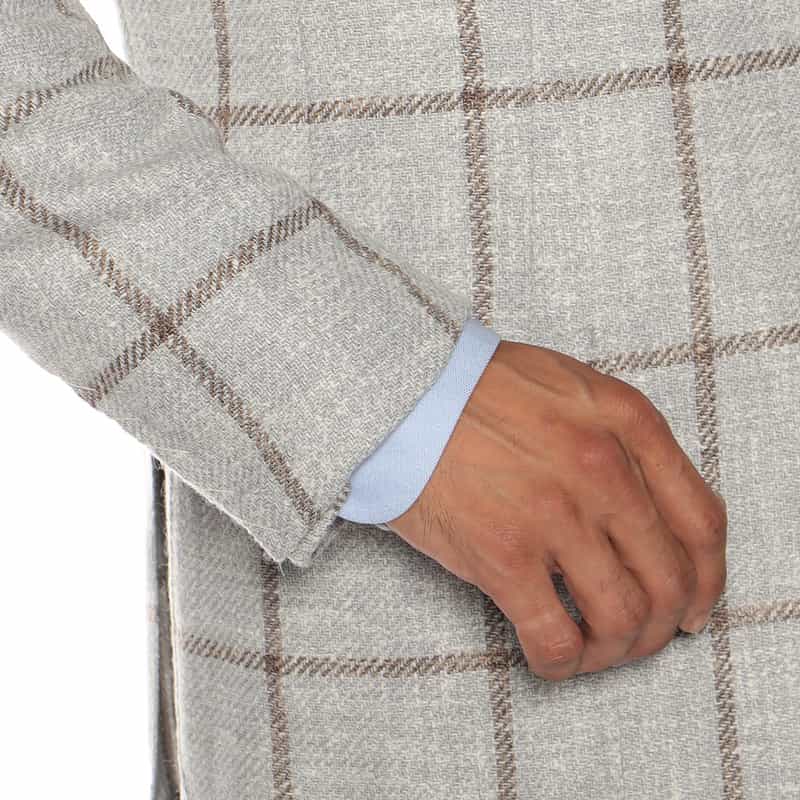 BARNEYS NEW YORK ウインドーペーン柄ジャケット "MADISON GOLD" LIGHT GRAY