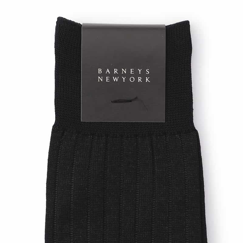 BARNEYS NEW YORK リブソックス BLACK