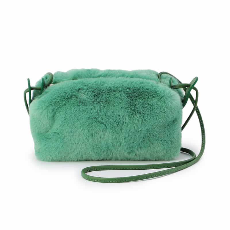 BARNEYS NEW YORK エコファー ショルダーバッグ GREEN