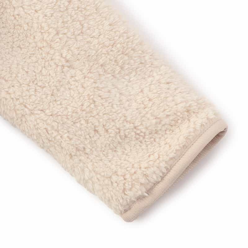 BARNEYS NEW YORK ライオン刺繍 耳付きフード ボアブルゾン IVORY