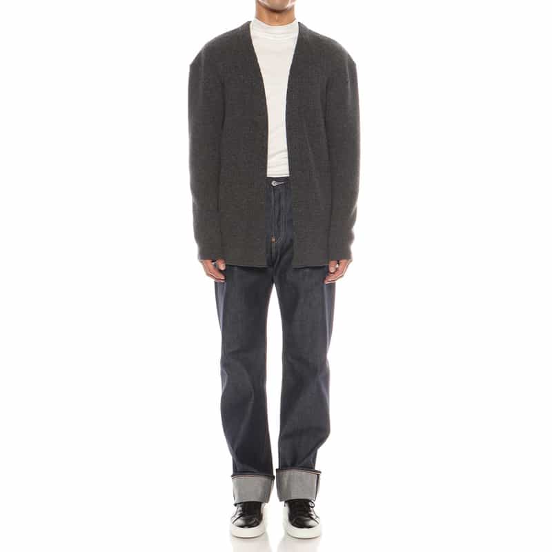 GIM 限定カシミヤVネックカーディガン DARK GRAY