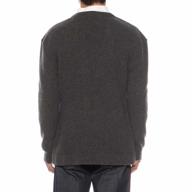 GIM 限定カシミヤVネックカーディガン DARK GRAY