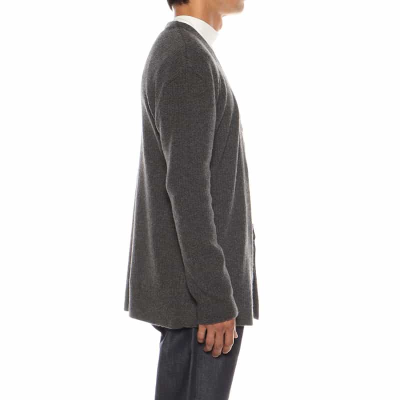 GIM 限定カシミヤVネックカーディガン DARK GRAY