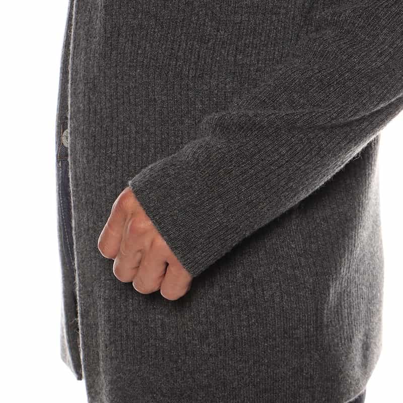 GIM 限定カシミヤVネックカーディガン DARK GRAY