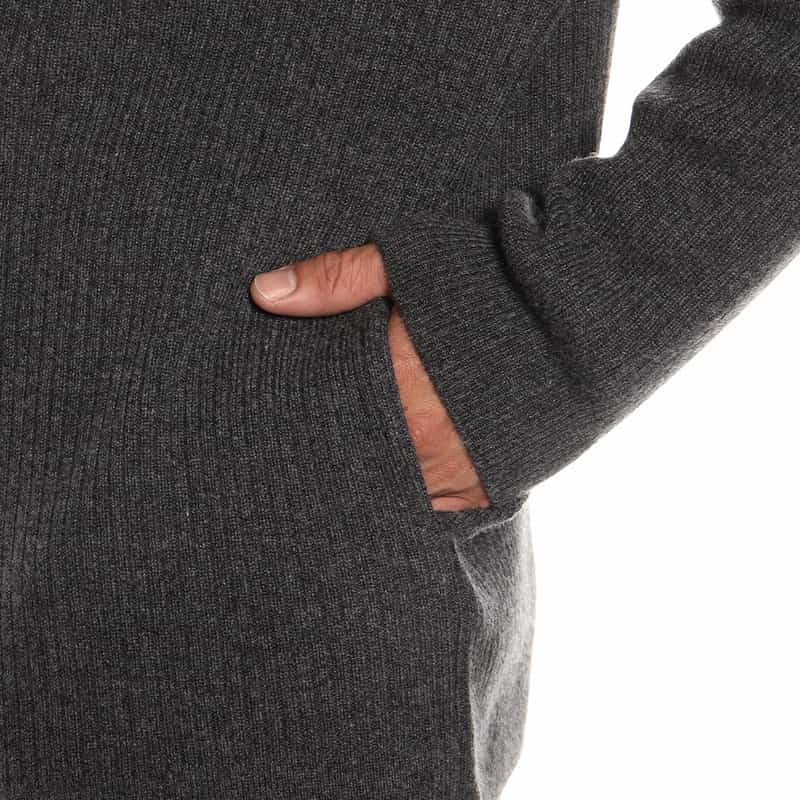 GIM 限定カシミヤVネックカーディガン DARK GRAY