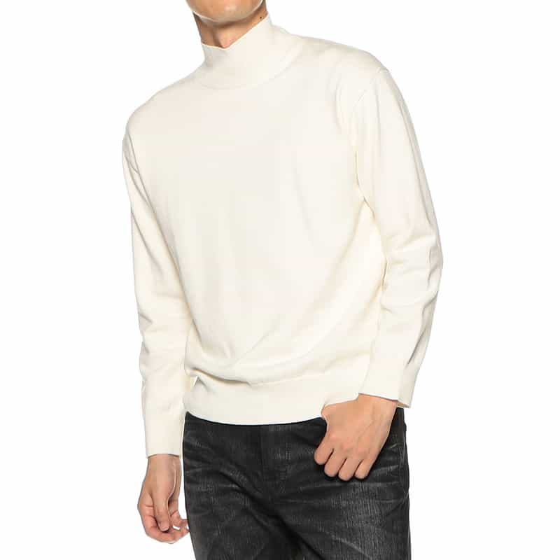 GIM バーニーズ　ニューヨーク限定タートルネックニットプルオーバー IVORY