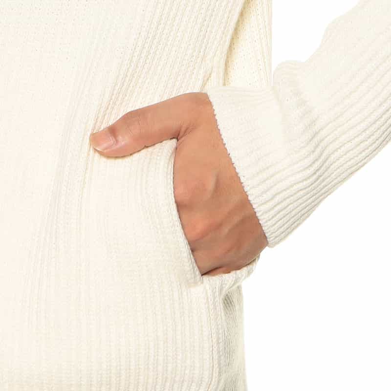 GIM バーニーズ ニューヨーク限定コットンカシミヤドライバーズニット IVORY