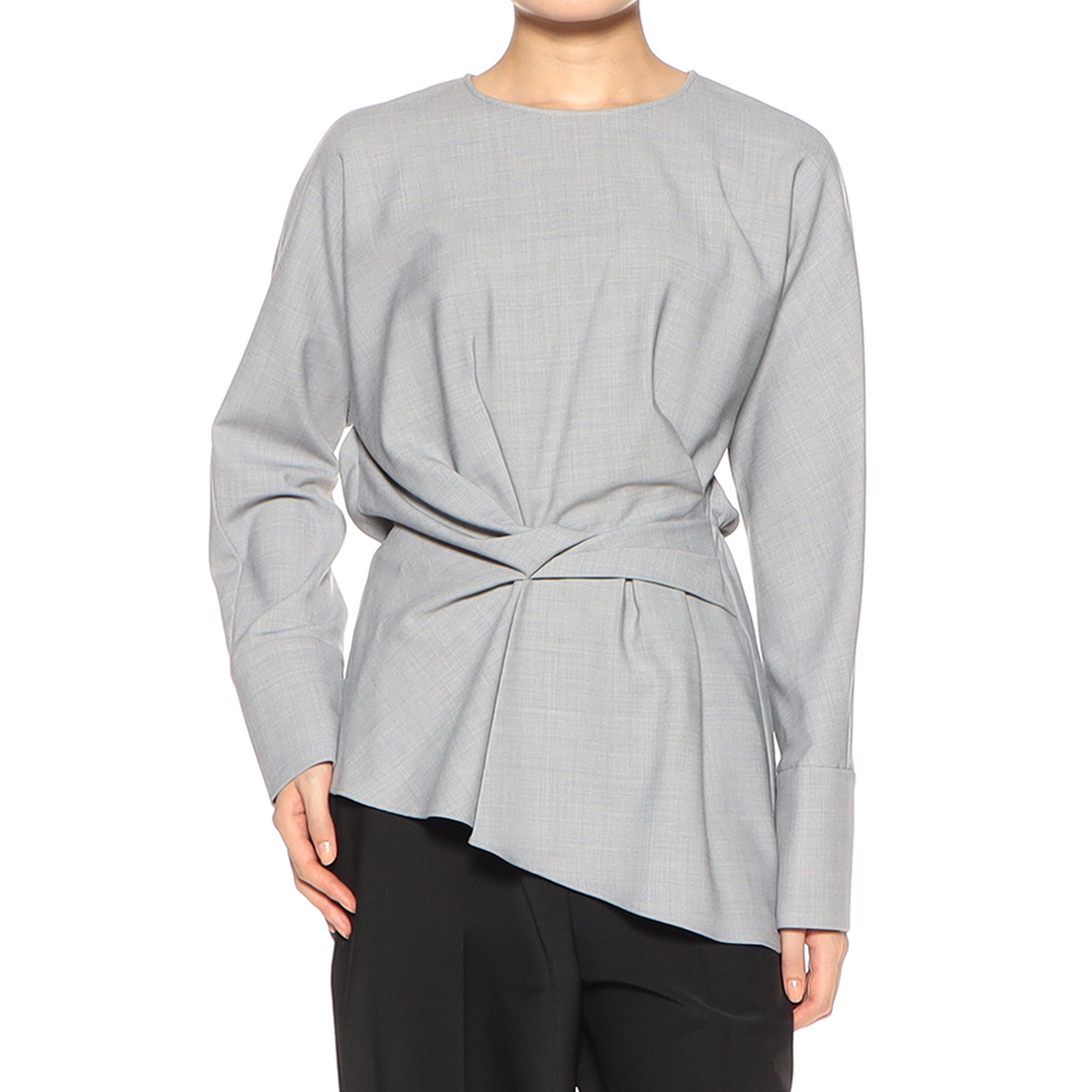 ウォッシャブル ツイストディテールブラウス