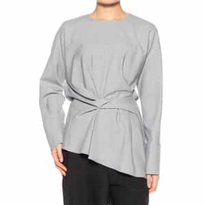 ウォッシャブル ツイストディテールブラウス