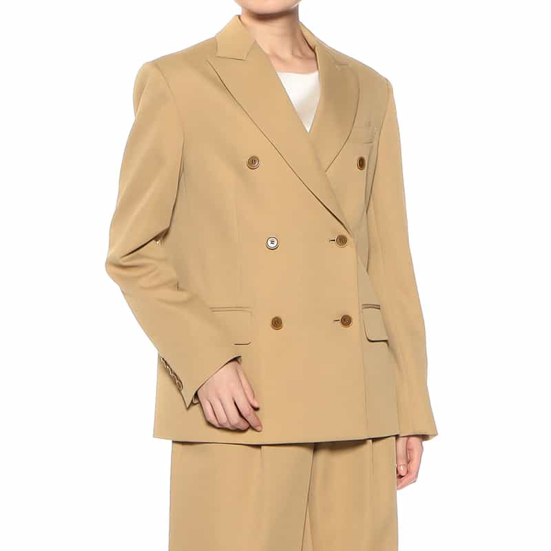 BARNEYS NEW YORK セットアップ ダブルブレステッドジャケット CAMEL