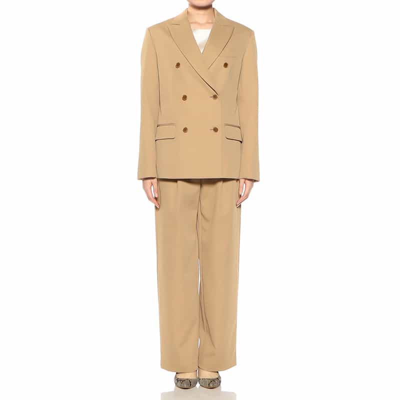BARNEYS NEW YORK セットアップ ダブルブレステッドジャケット CAMEL