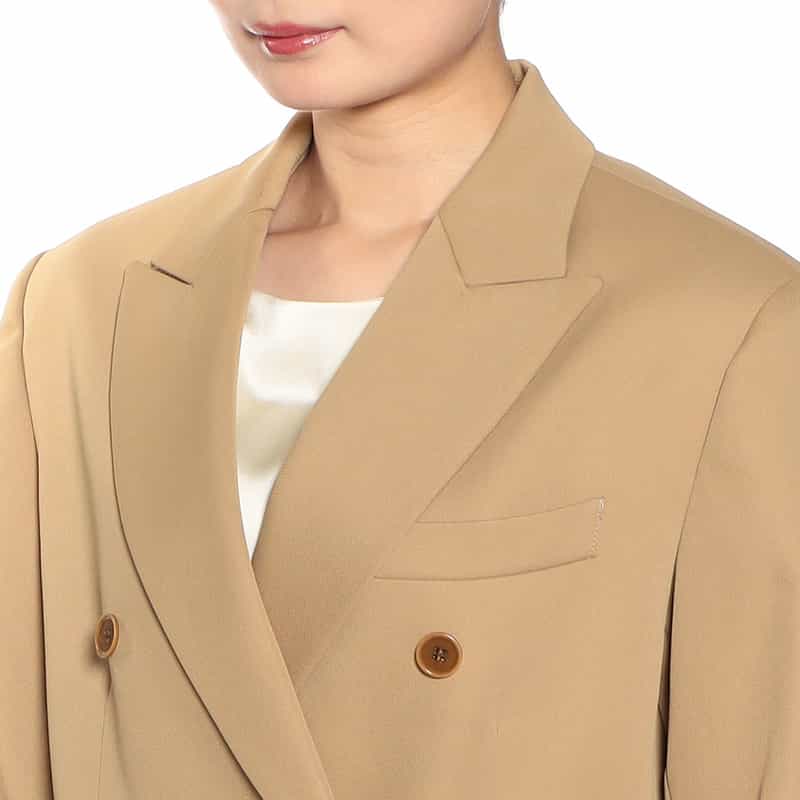 BARNEYS NEW YORK セットアップ ダブルブレステッドジャケット CAMEL