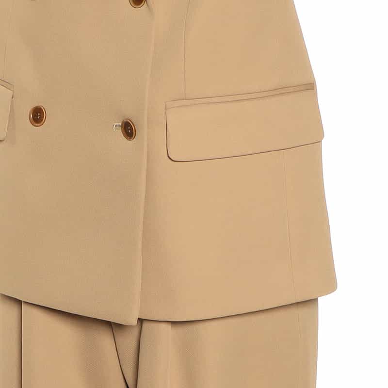 BARNEYS NEW YORK セットアップ ダブルブレステッドジャケット CAMEL