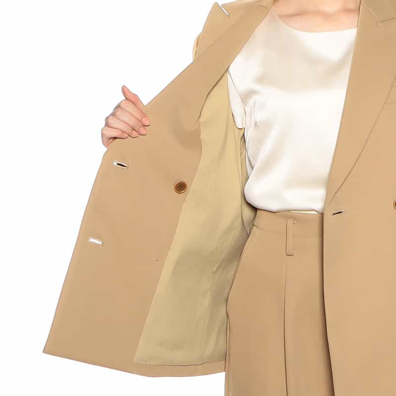 BARNEYS NEW YORK セットアップ ダブルブレステッドジャケット CAMEL
