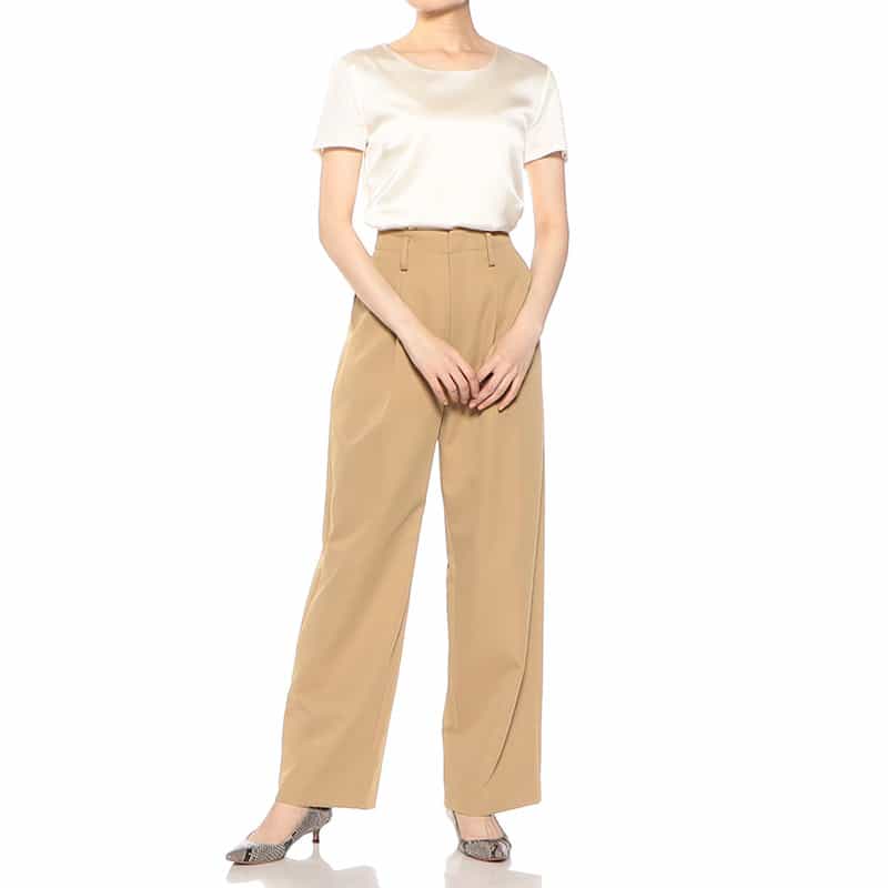 BARNEYS NEW YORK セットアップ ワイドパンツ CAMEL