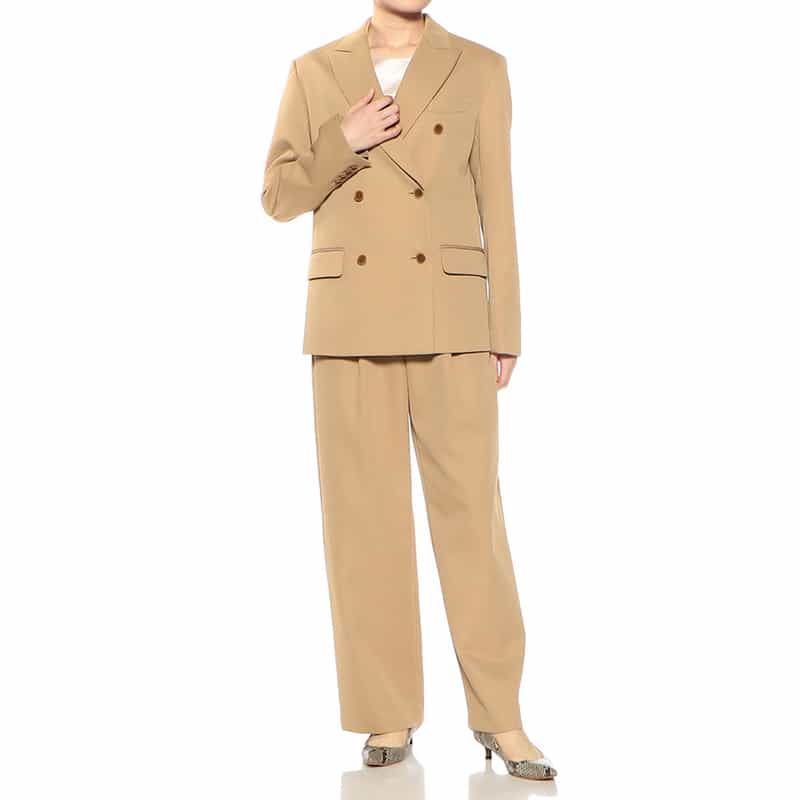 BARNEYS NEW YORK セットアップ ワイドパンツ CAMEL