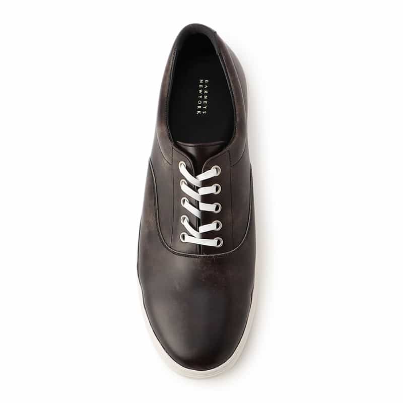 BARNEYS NEW YORK レザードレススニーカー DARK GRAY
