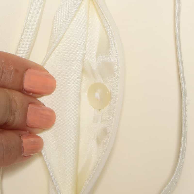 BARNEYS NEW YORK セットアップ ウォッシャブル ネックリボン付きフレアスリーブドレス IVORY