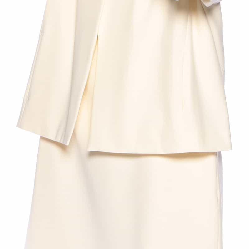 BARNEYS NEW YORK セットアップ ウォッシャブル パールボタン付きジャケット IVORY