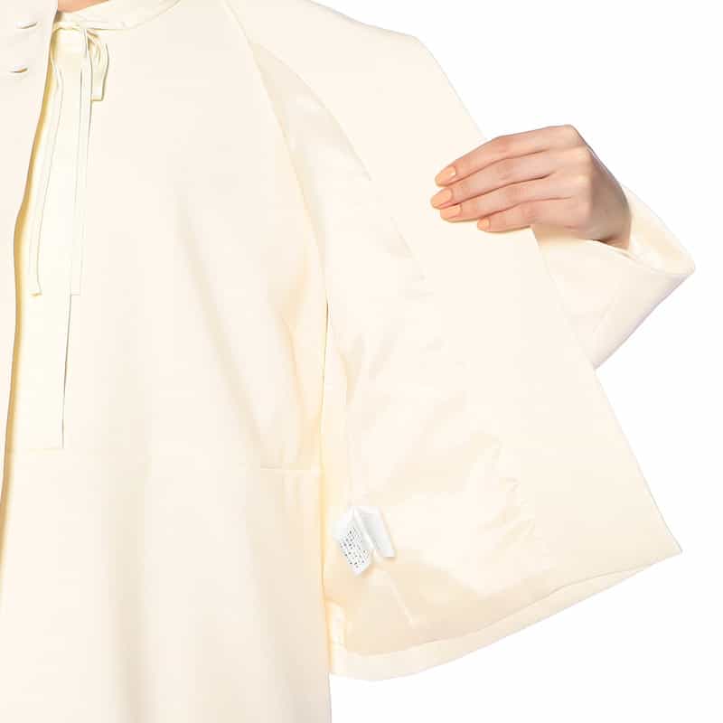 BARNEYS NEW YORK セットアップ ウォッシャブル パールボタン付きジャケット IVORY