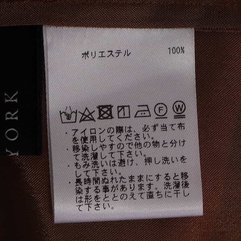 BARNEYS NEW YORK ウォッシャブル シアー素材ドレープブラウス (キャミソール付き) BROWN