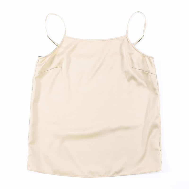 BARNEYS NEW YORK ウォッシャブル シアー素材ドレープブラウス (キャミソール付き) BROWN