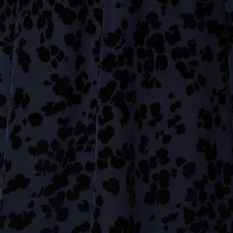 BARNEYS NEW YORK オパールプリントベルベット ドレス NAVY
