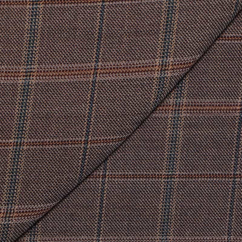 BARNEYS NEW YORK チェック柄Iラインドレス BROWN