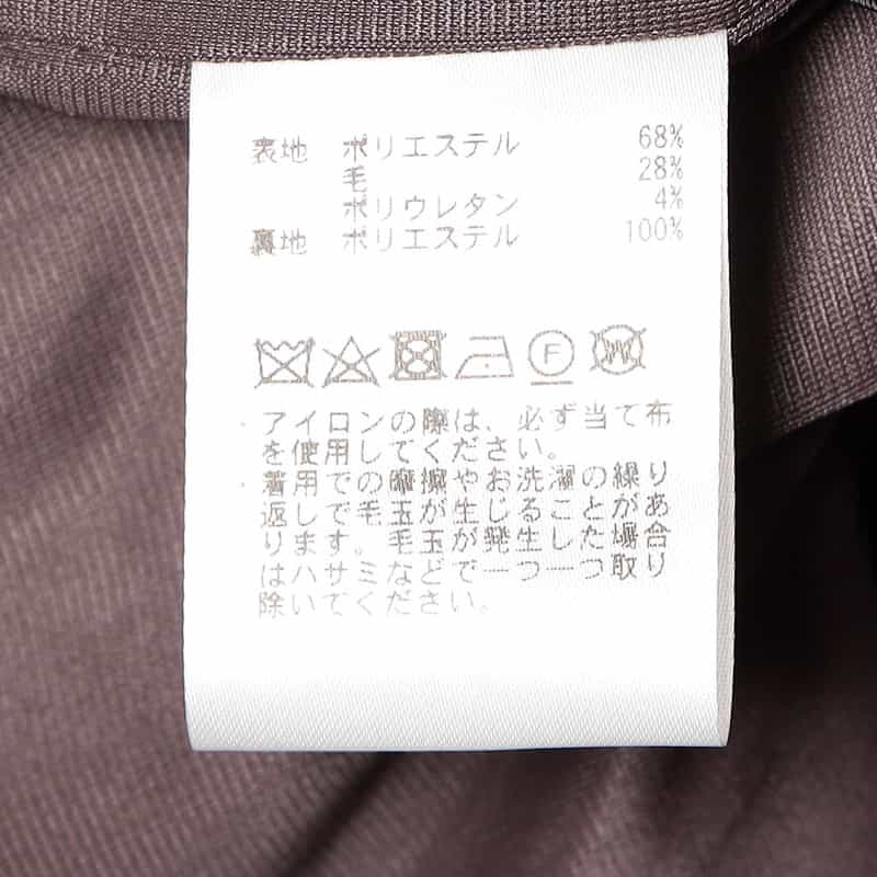 BARNEYS NEW YORK チェック柄Iラインドレス BROWN