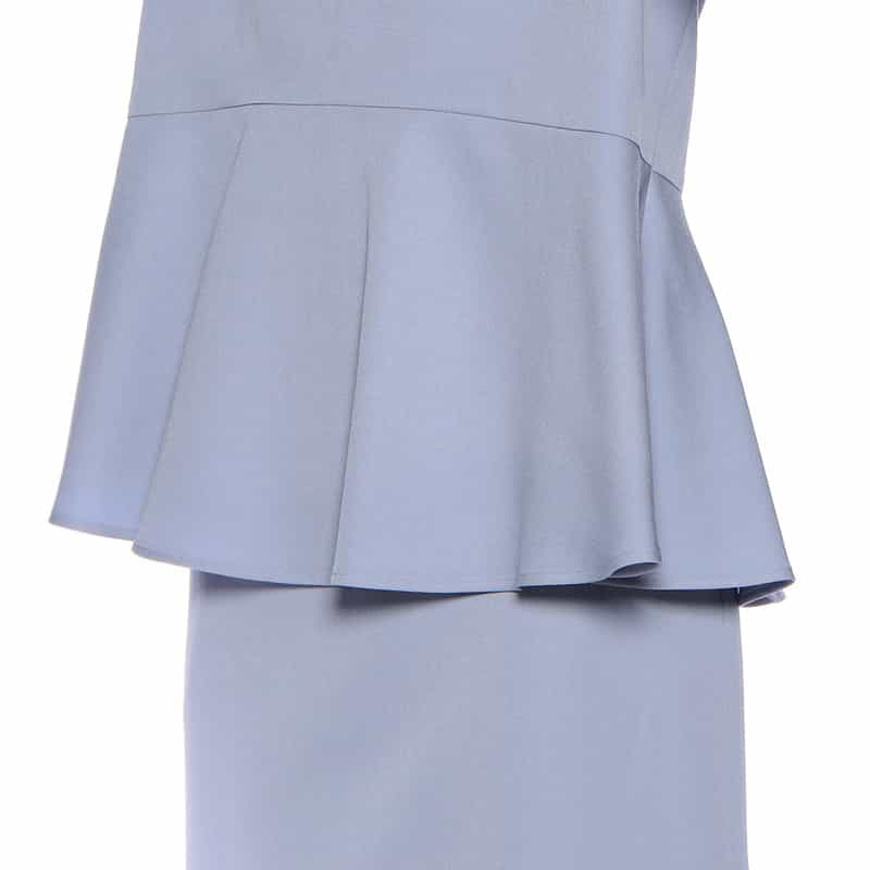 BARNEYS NEW YORK セットアップ ウール素材ペプラムヘムブラウス BLUE