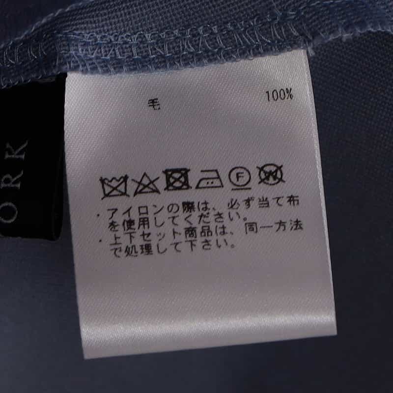 BARNEYS NEW YORK セットアップ ウール素材ペプラムヘムブラウス BLUE