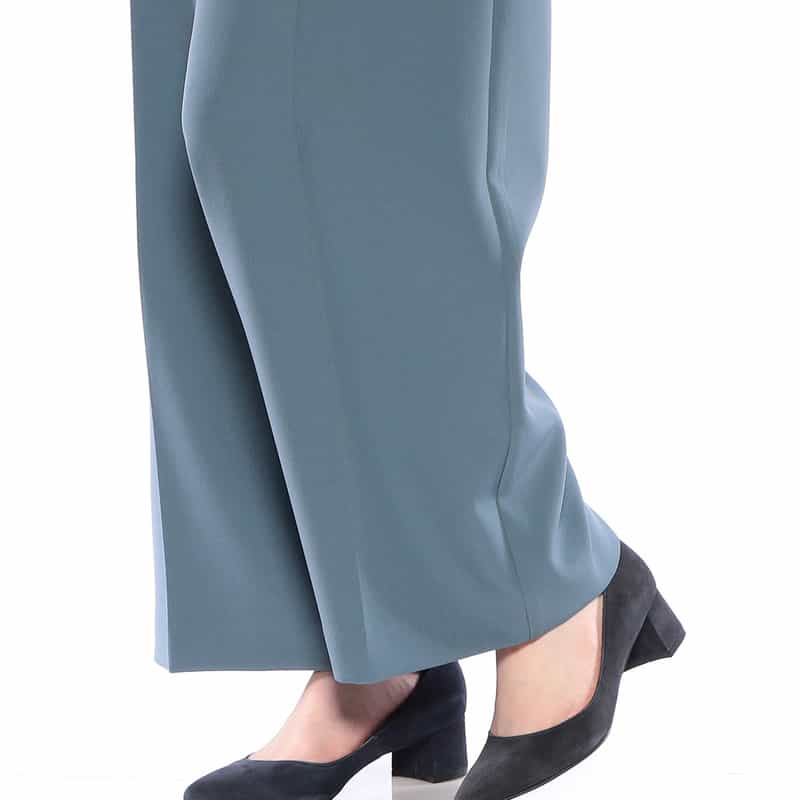 BARNEYS NEW YORK ウォッシャブル ウエストベルトデザイン タックパンツ GREEN